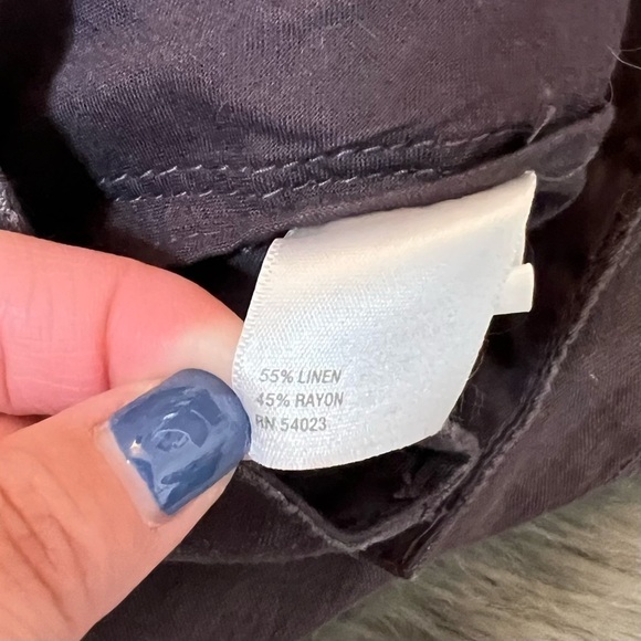 NWT Old Navy Y2K Brown Linen Low Rise Cargo Utility Capri Women’s Pants Sz 10 - Picture 6 of 11